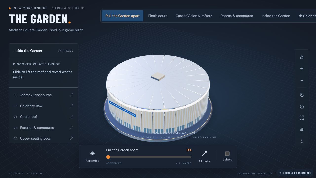The Garden interactive landing page